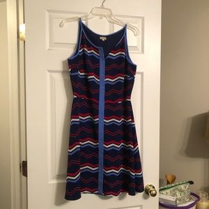 Blue striped dress